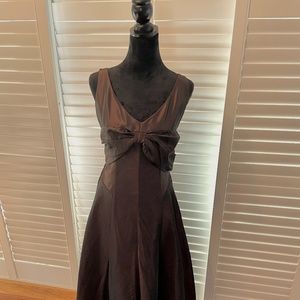 S. L. Fashions-iridescent brown cocktail dress.
